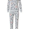 Pastunette Pyjamas | Pastunette Ladies Pyjama With Cuffs 'Foxy Family, Winter Wonderland'