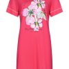 Pastunette Nightshirts | Pastunette Ladies Short Sleeve Pink Nightdress 'Floral Moments'