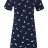 Rebelle Nightshirts | Rebelle Short Sleeve Cotton Nightdress 'Little Seth Scottie Dog '