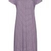 Pastunette Deluxe Nightshirts | Pastunette Deluxe Ladies Short Sleeve Cotton-Modal Longer Length Luxury Nightdress 'Semi Circle Dots'