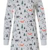 Pastunette Nightshirts | Pastunette Ladies Nightdress 'Foxy Family, Winter Wonderland'