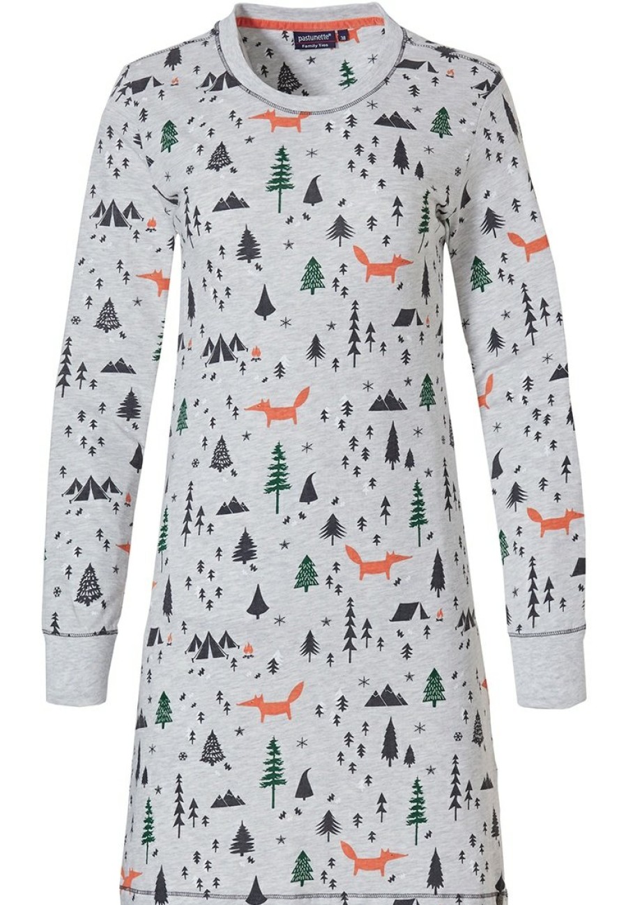 Pastunette Nightshirts | Pastunette Ladies Nightdress 'Foxy Family, Winter Wonderland'