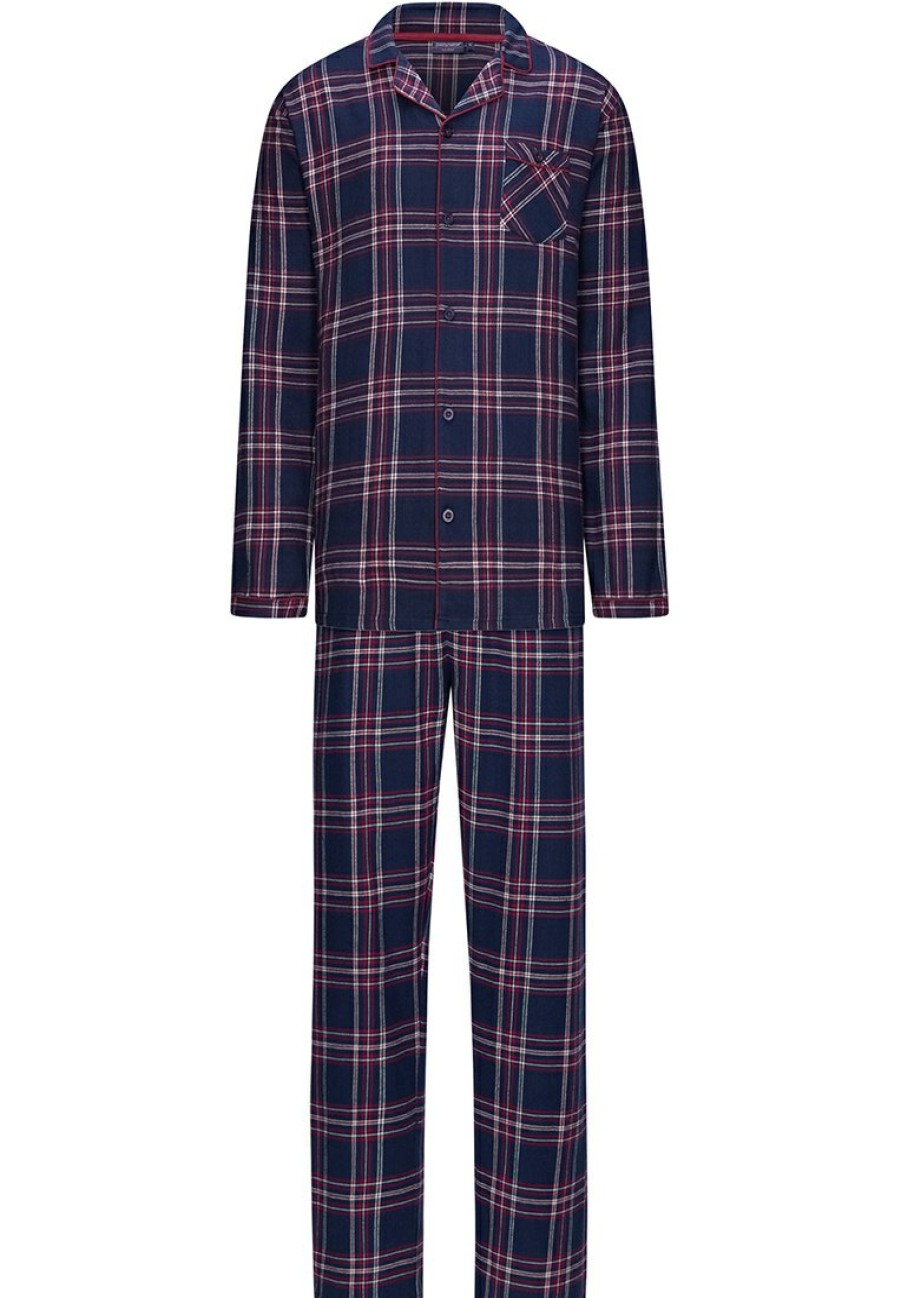 Pastunette jr Pyjamas | Pastunette Jr Boys Full Button Cotton Flannel Pyjama 'Cool Trendy Checks'