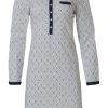 Pastunette Nightshirts | Pastunette Ladies Cotton Nightdress With Buttons 'Wave Arch'