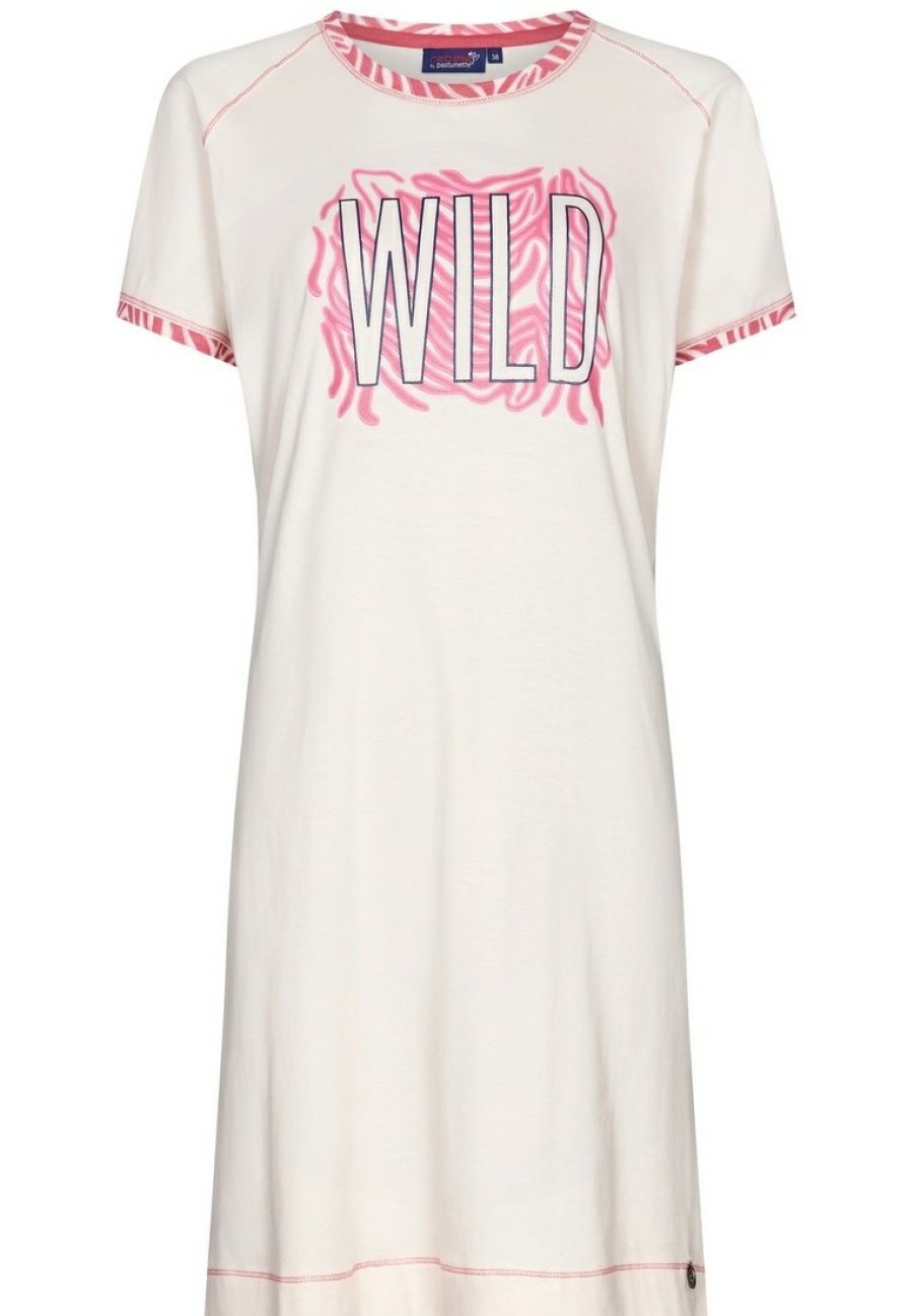 Rebelle Nightshirts | Rebelle Ladies Short Sleeve Cotton Single Jersey Nightdress 'Just Wild'