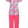 Pastunette Pyjamas | Pastunette Ladies Short Sleeve Cotton Pyjama With Buttons 'Floral Moments'