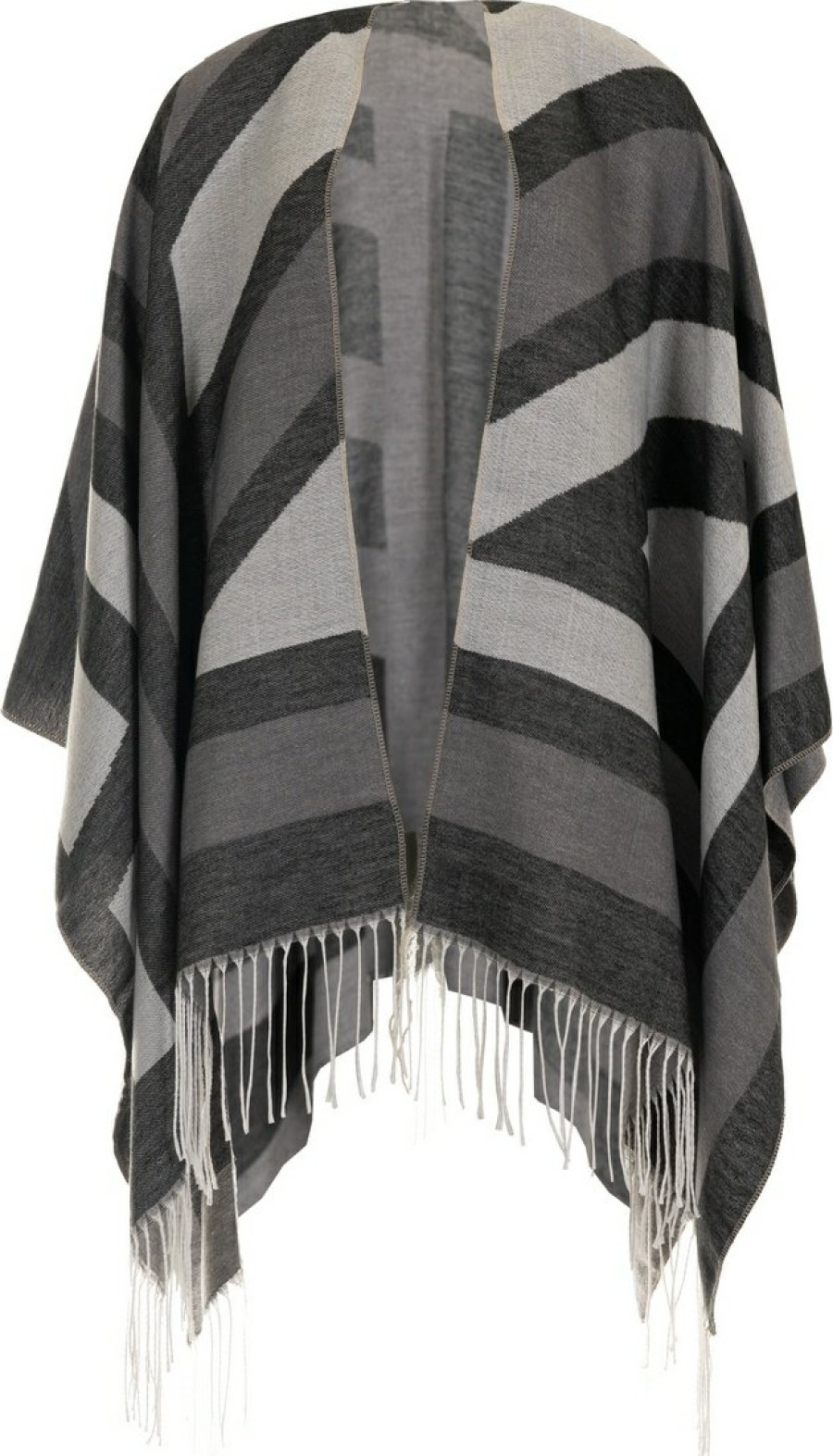 Pastunette 24/7 Slipper Boots, Blankets & More | Pastunette 24/7 One Size Shawl 'Black Stripes'