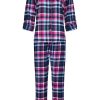 Rebelle Pyjamas | Rebelle Ladies Full Button Cotton Woven Flannel Pyjama 'Trendy Checks'