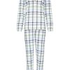 Rebelle Pyjamas | Rebelle Ladies French Terry Pyjama 'Fresh Trendy Checks'