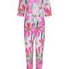 Pastunette Pyjamas | Pastunette Ladies 3/4 Sleeve Pyjama With Cuffs 'Floral Moments'