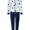 Rebelle Homesuits | Rebelle Ladies Coral Fleece Home Lounge Suit 'Abstract Bobble Line Art'