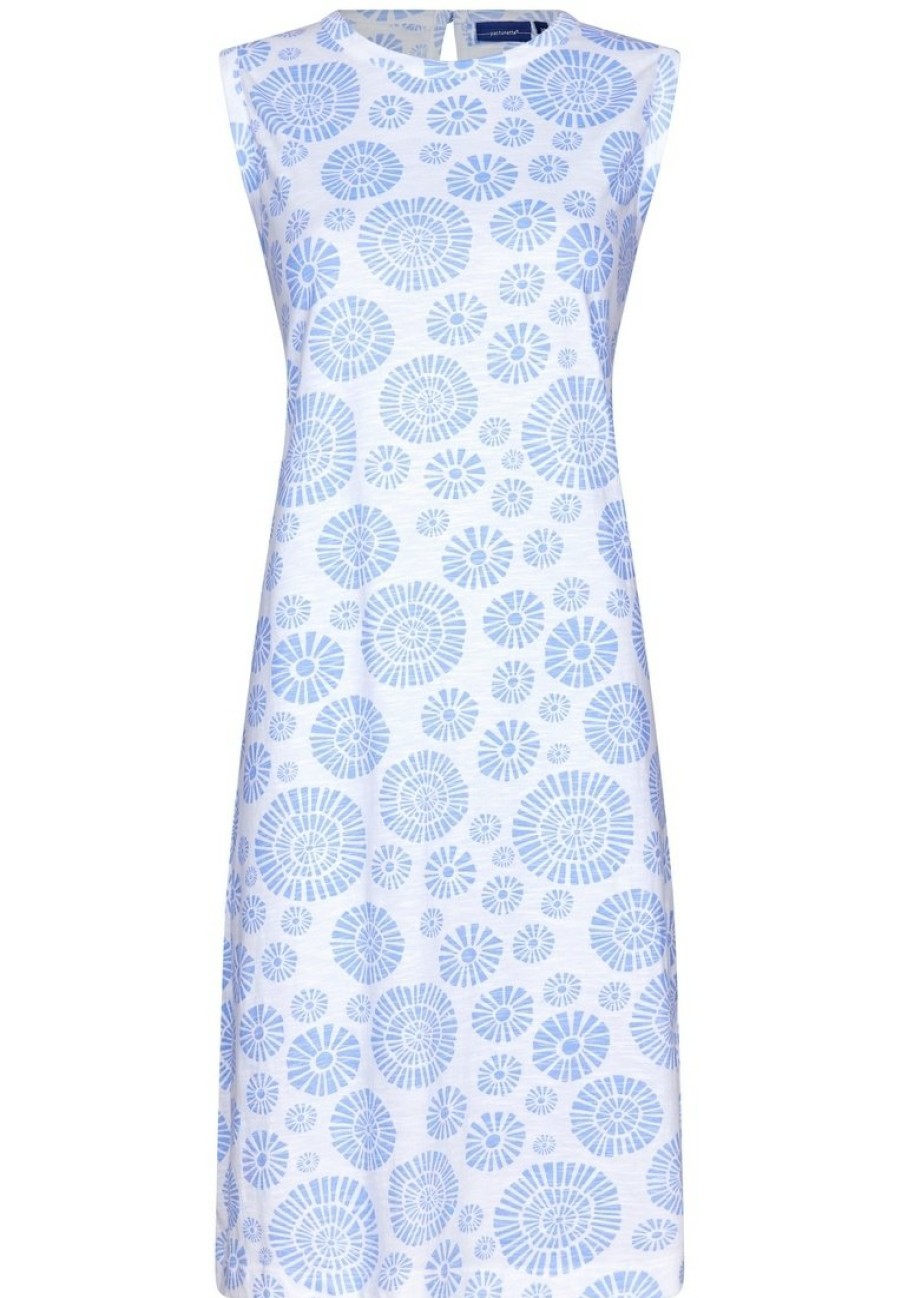 Pastunette Nightshirts | Pastunette Ladies Sleeveless Organic Cotton Nightdress 'Abstract Daisy Flower'