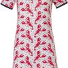 Rebelle Nightshirts | Rebelle Short Sleeve Nightdress 'Lobster & Little Lovehearts '