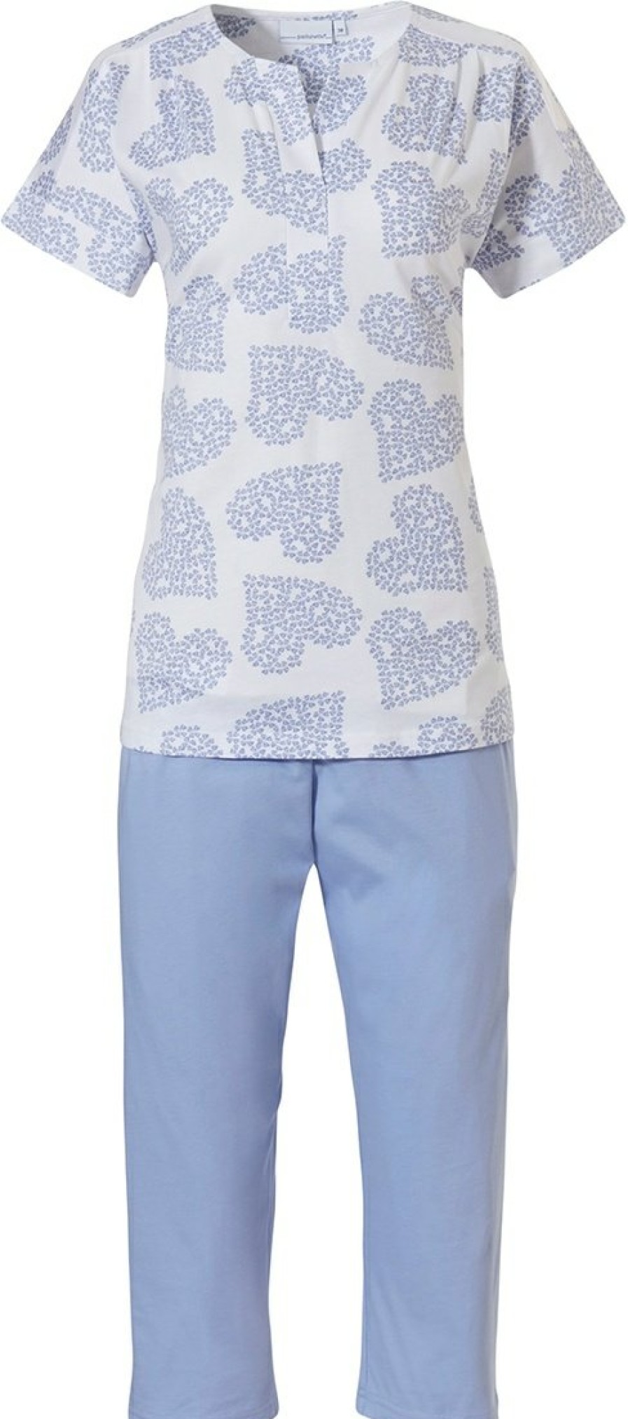 Pastunette Pyjamas | Pastunette Short Sleeve Cotton Pyjama 'Heart Of Little Hearts'