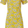 Rebelle Nightshirts | Rebelle Yellow Cotton Nightdress 'Little Daisy Flowers'