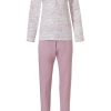 Pastunette Pyjamas | Pastunette Pink Cotton Interlock Pyjama Set With Buttons 'Feminine Animal Magic'