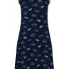 Rebelle Nightshirts | Rebelle Ladies Blue Sleeveless Cotton Single Jersey Nightdress 'At The Zoo'