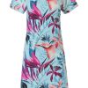 Pastunette Deluxe Nightshirts | Pastunette Deluxe Short Sleeve Nightdress 'Tropical Paradise Flower'