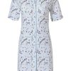 Pastunette Nightshirts | Pastunette Ladies Short Sleeve Full Button Nightdress 'Little Love Birds'